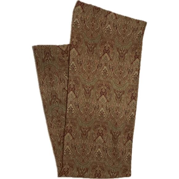 Chris Madden Set 4 Window Curtains Panels & Swag Valance Red Print Luxury Drapes - Picture 2 of 6